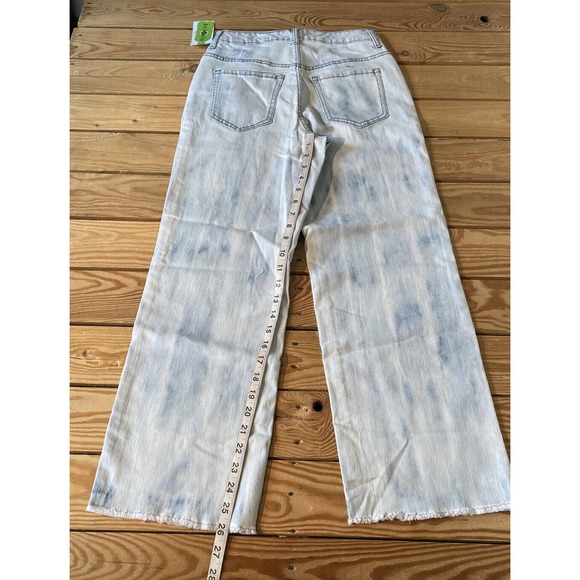 NEW LOGO by Lori Goldstein High Rise Jeans Size 2 Tall Wide Leg Cropped - Picture 8 of 11